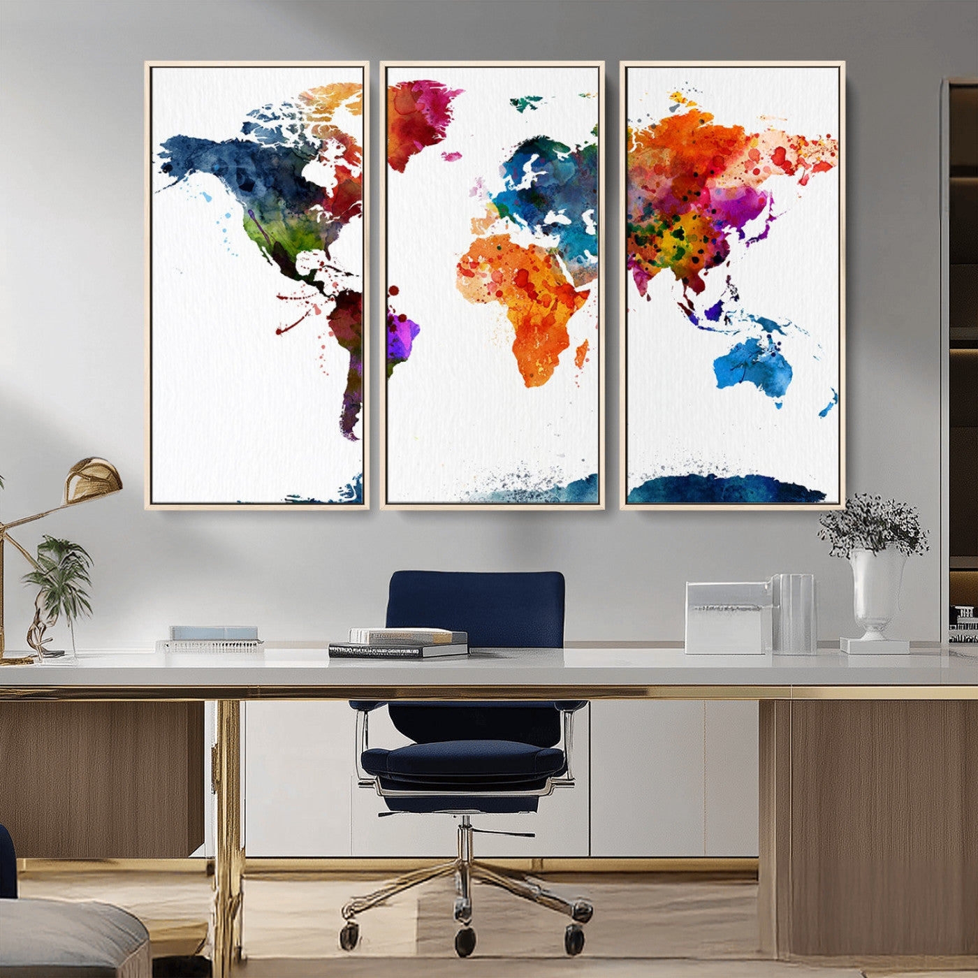 -Push Pin World Map Canvas Print – Travel Tracker Wall Art for Couples, Perfect Anniversary Gift for Home or Office Decor