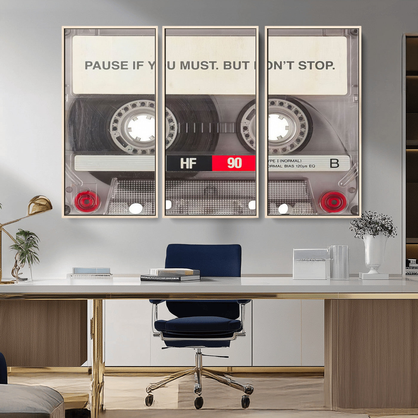 -Music Cassette Iconic Wall Art Canvas Print