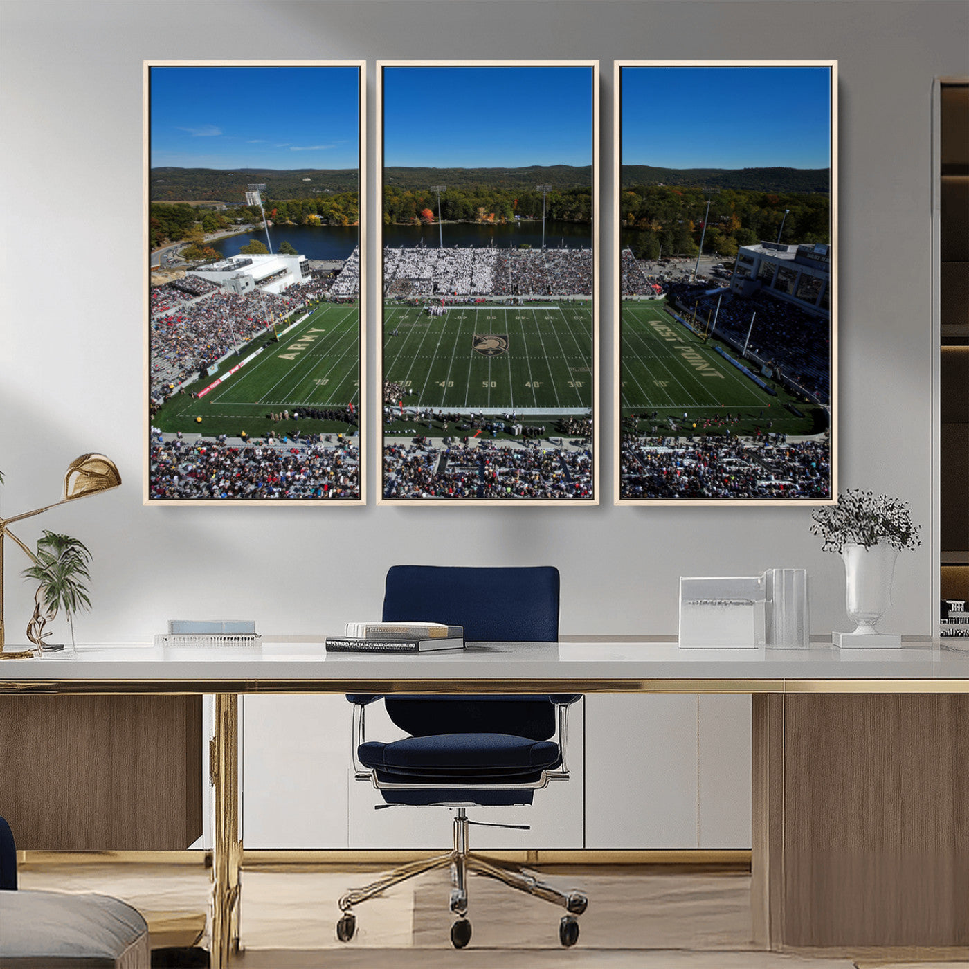-Army Black Knights Football Team Print - West Point Michie Stadium Wall Art Canvas Print