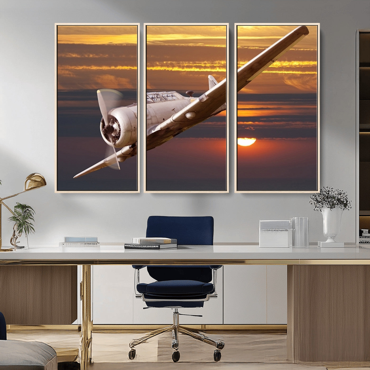 -Old War Plane Wall Art Canvas Print