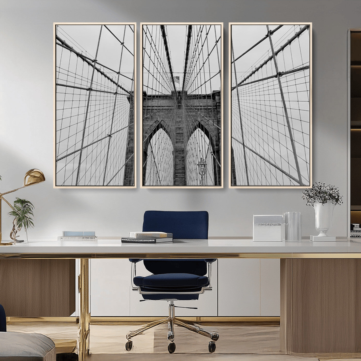 -Large Brooklyn Bridge Wall Art Canvas Print