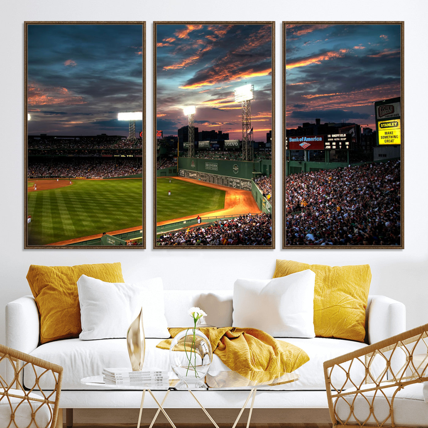 -Fenway Park Wall Art Canvas Print | Large Baseball Stadium Canvas Print for Boston Red Sox Fans |