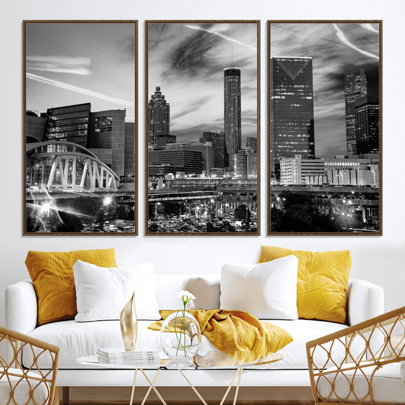 34800-MGV-FC-60X40-3P_Walnut-Black and White Atlanta Wall Art Canvas Print