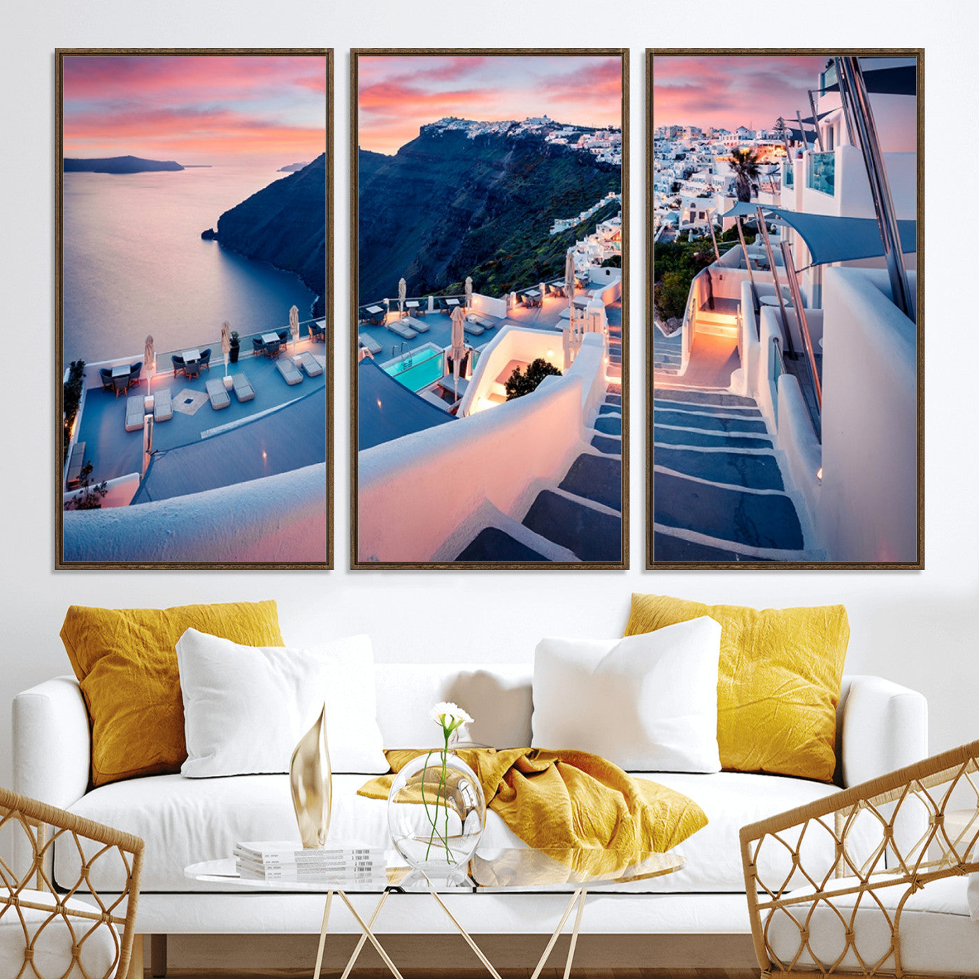 -Greece Santorini Wall Art Landscape Canvas Print