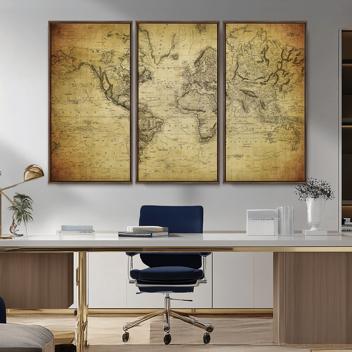 -Push Pin World Map Canvas Print – Travel Tracker Wall Art for Couples, Perfect Anniversary Gift for Home or Office Decor
