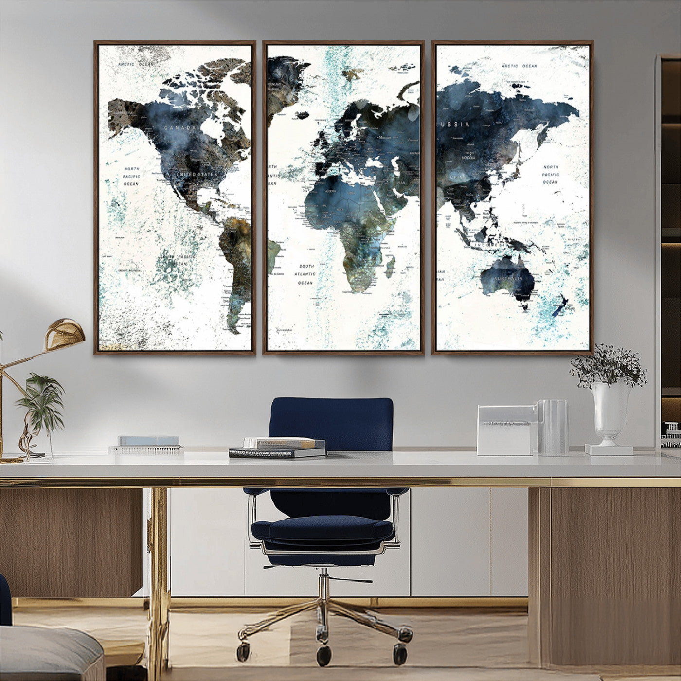75398-MGV-CV-36X24-Push Pin World Map Canvas Print – Travel Tracker Wall Art for Couples, Perfect Anniversary Gift for Home or Office Decor