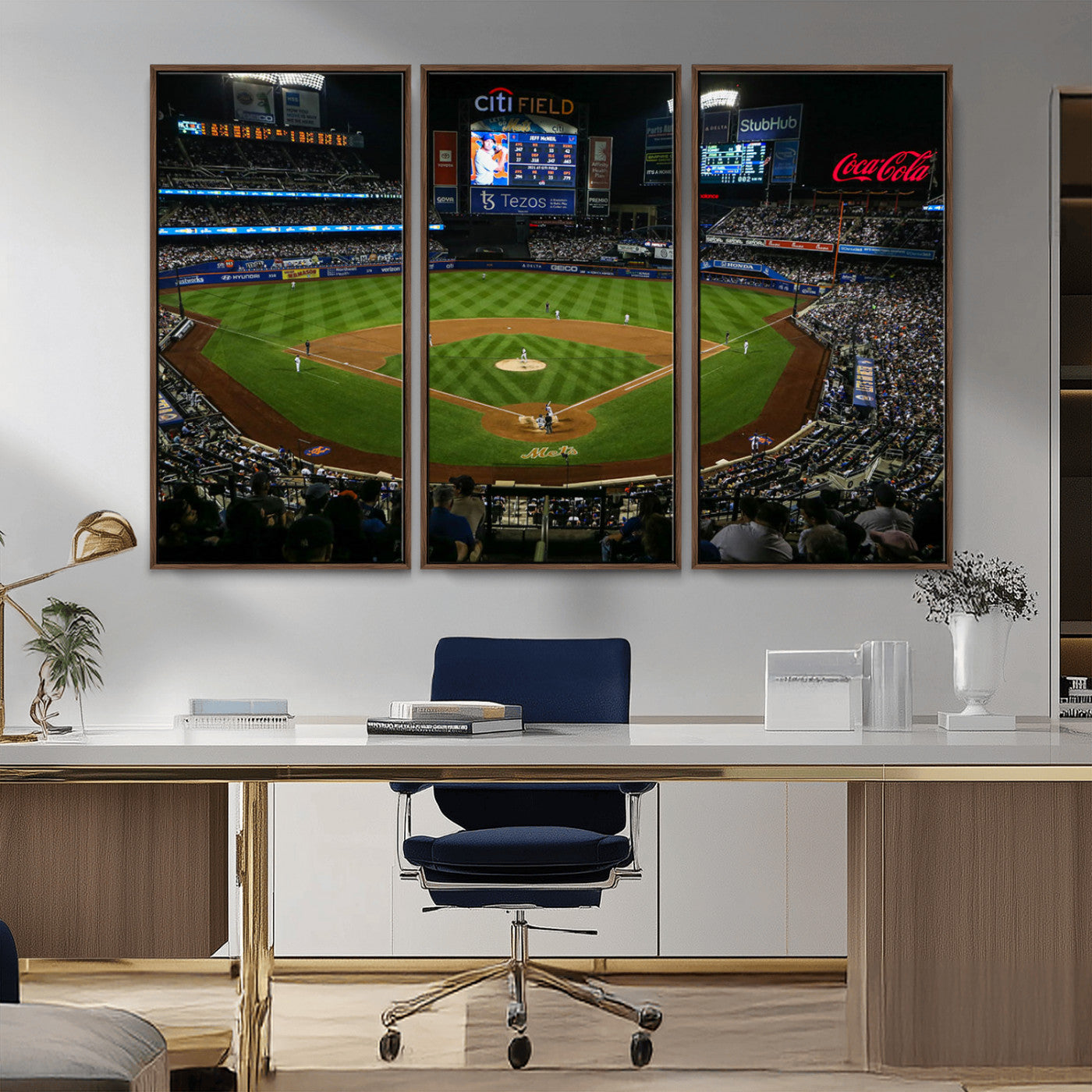 25148-MGV-CV-36X24-Los Angeles Dodgers Baseball Team Print - California Dodger Stadium Wall Art Canvas Print