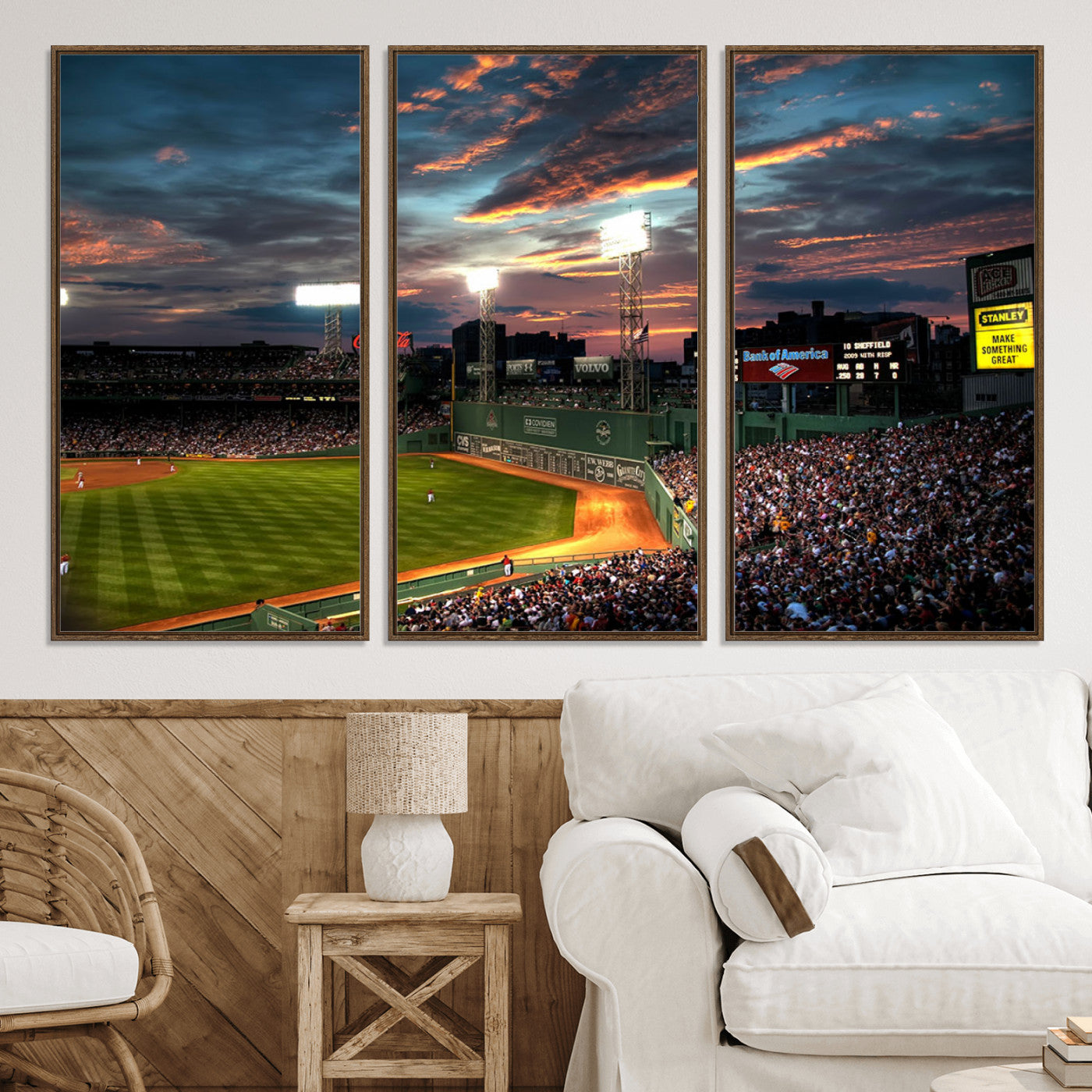 -Fenway Park Wall Art Canvas Print | Large Baseball Stadium Canvas Print for Boston Red Sox Fans |