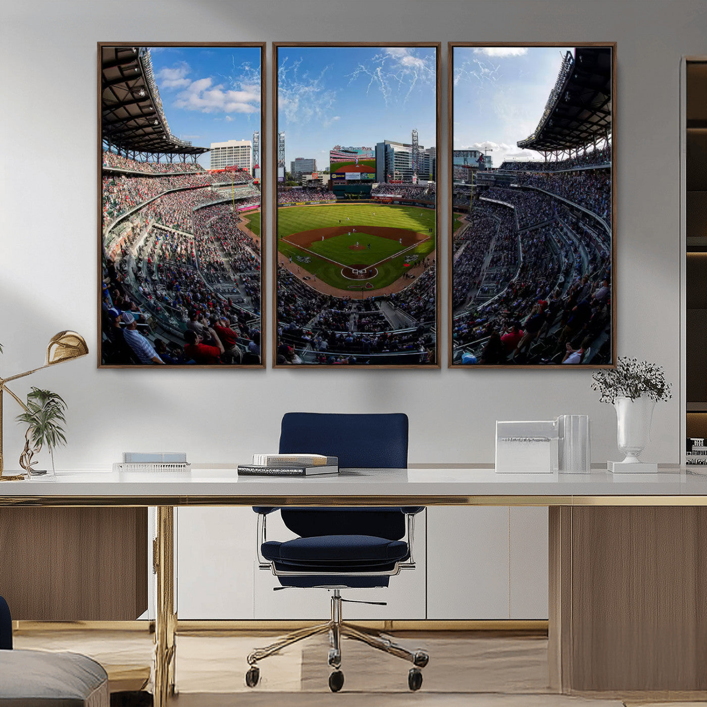 78608-MGV-CV-36X24-Truist Park Stadium Canvas Wall Art - Atlanta Braves Game Day Exclusive Decor
