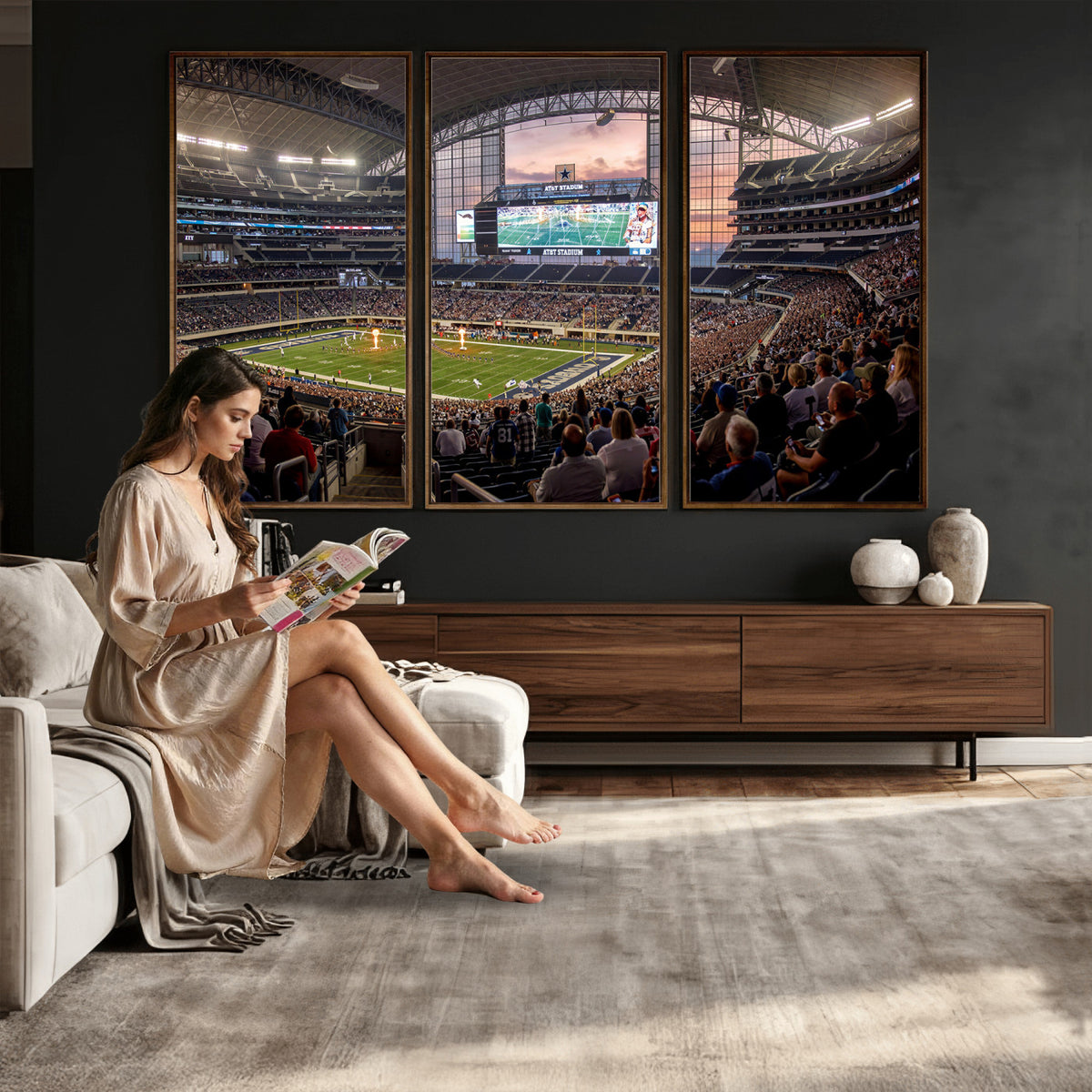 61524160-MGV-CV-36X24 - Stadium Wall Art Canvas Print