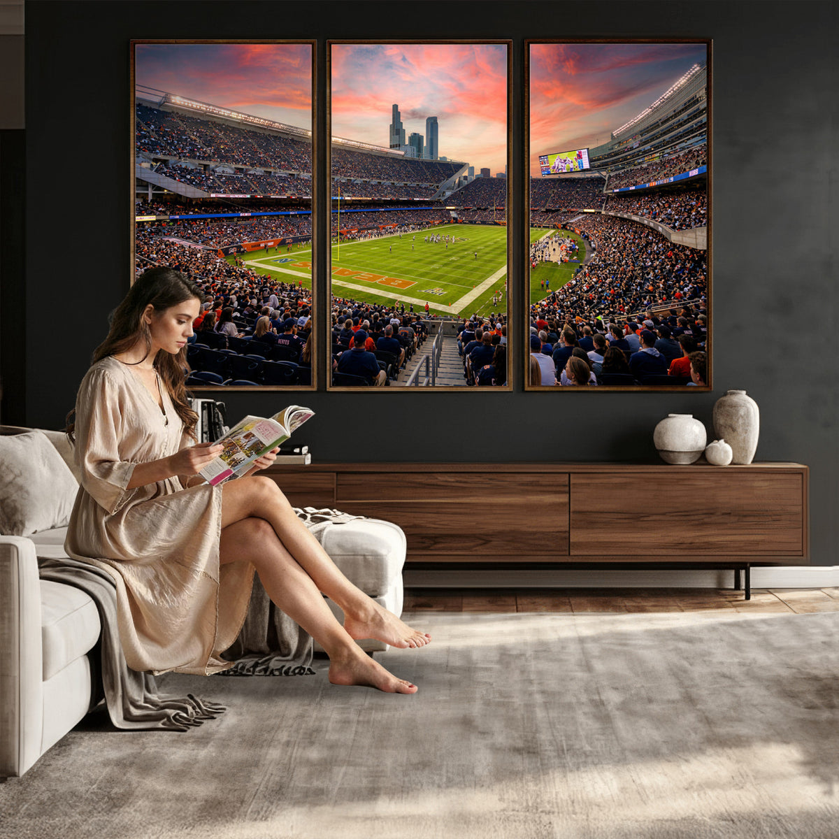 38873544-MGV-CV-36X24 - Stadium Wall Art Canvas Print