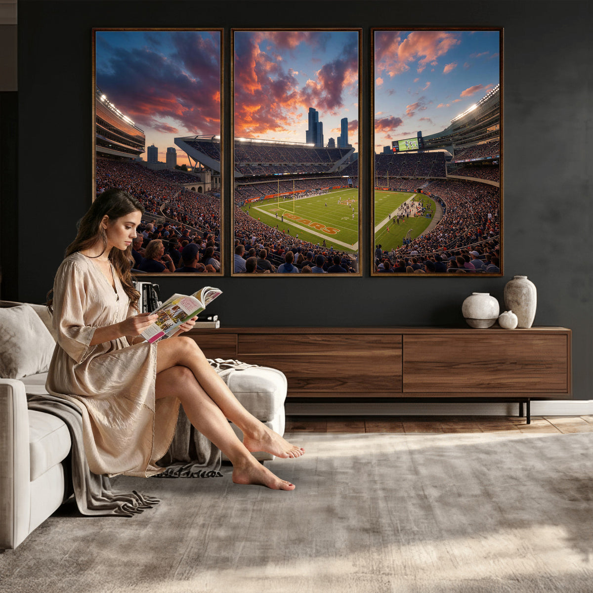 21104528-MGV-CV-36X24 - Stadium Wall Art Canvas Print