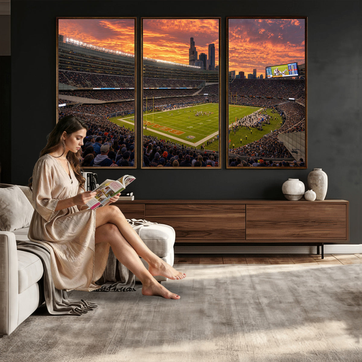 25159364-MGV-CV-36X24 - Stadium Wall Art Canvas Print
