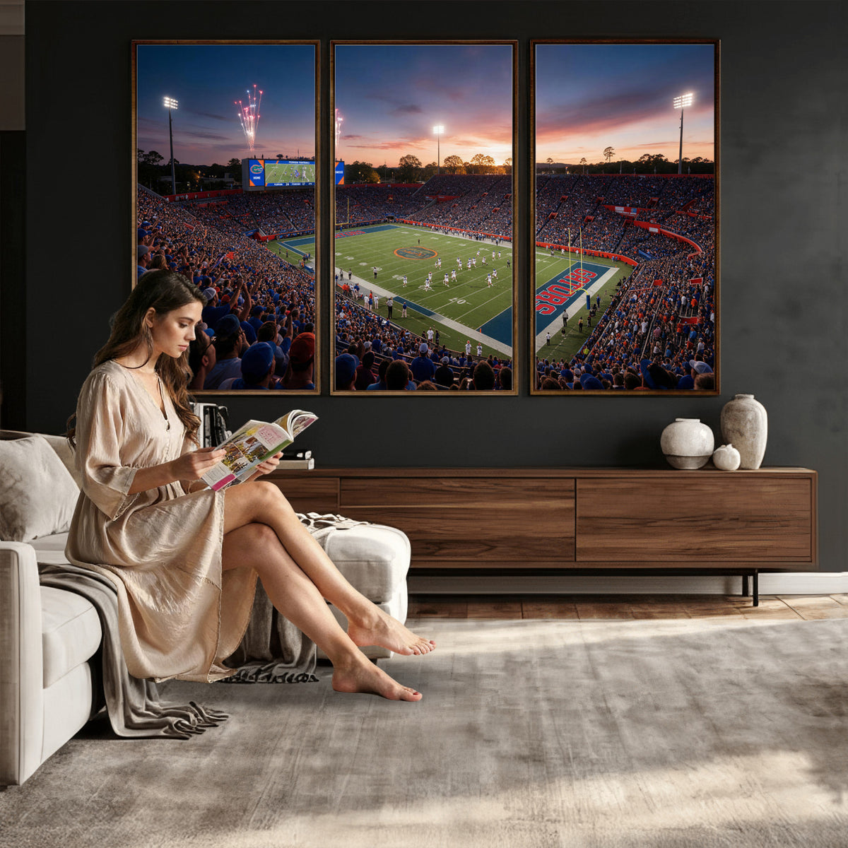 76151234-MGV-CV-36X24 - Stadium Wall Art Canvas Print
