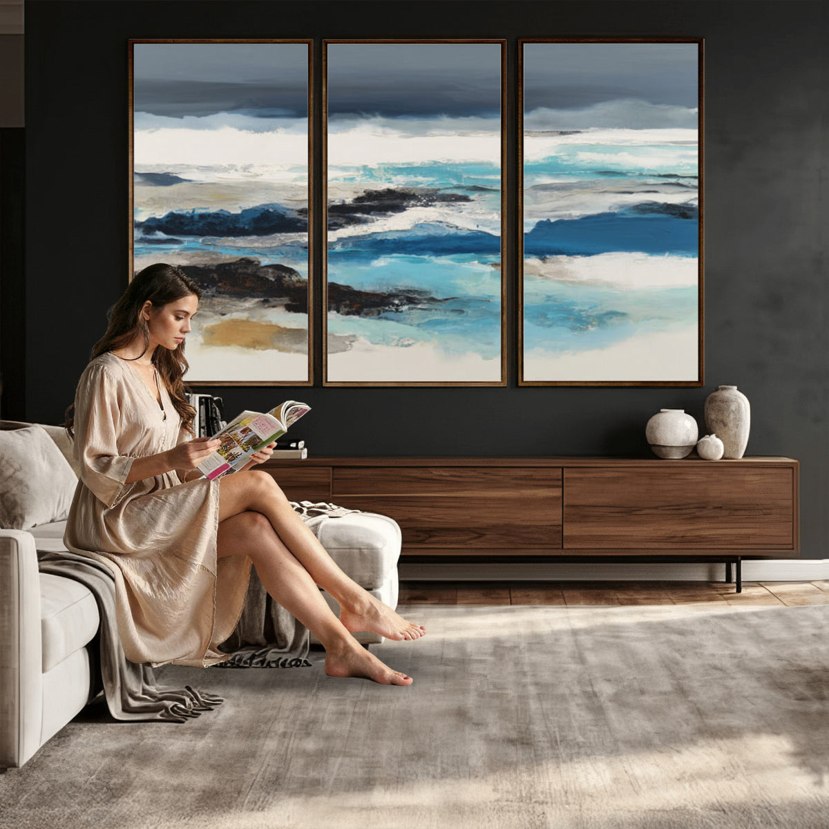 53645131-MGV-CV-36X24 - Extra Large Abstract Wall Art Canvas Print