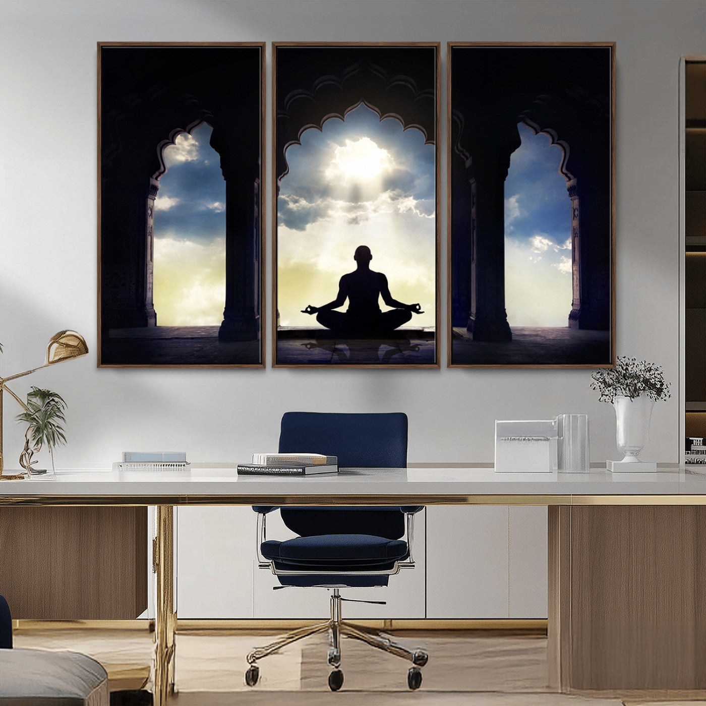 -Women and Yoga Wall Art Canvas Print