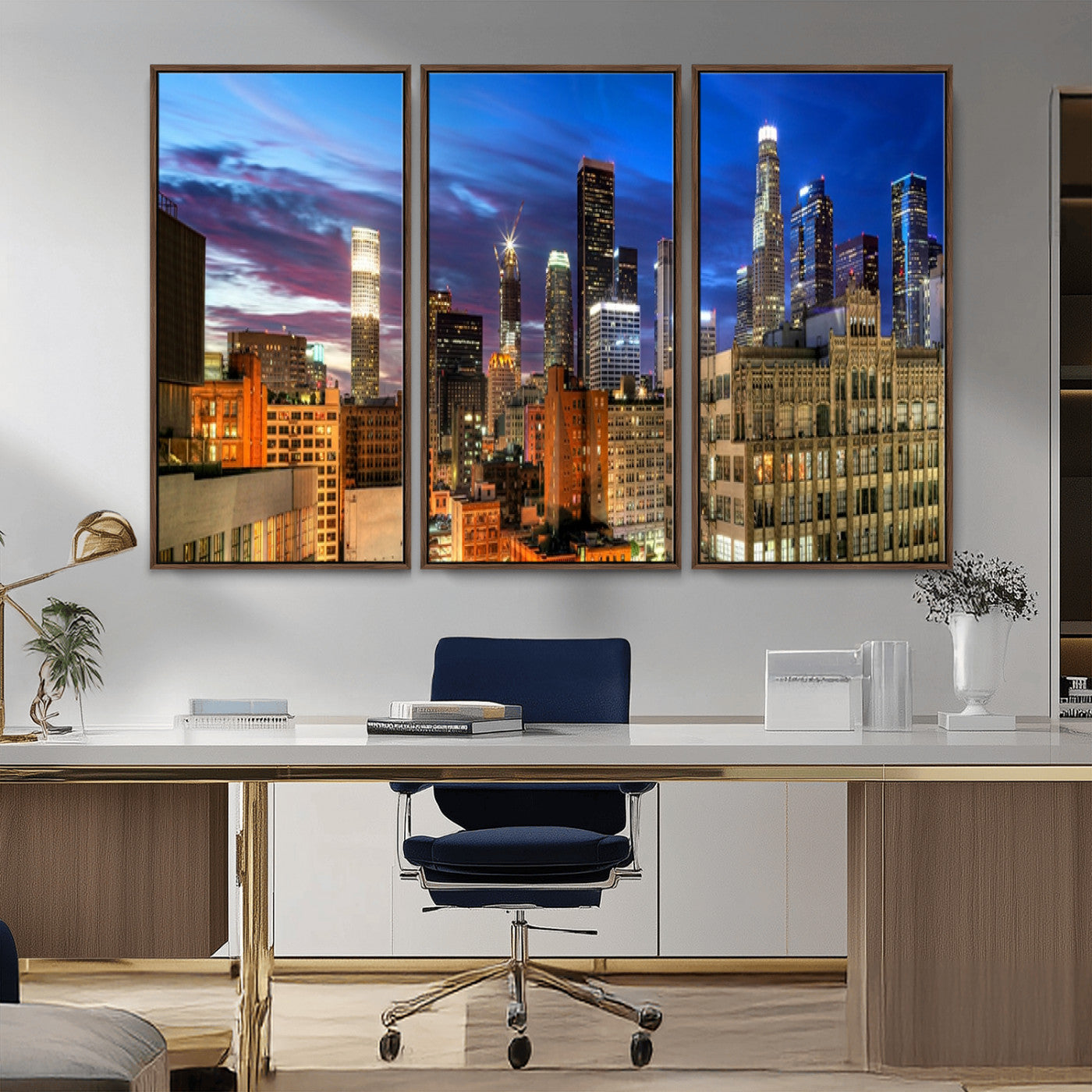 -Los Angeles Night Wall Art Canvas Print