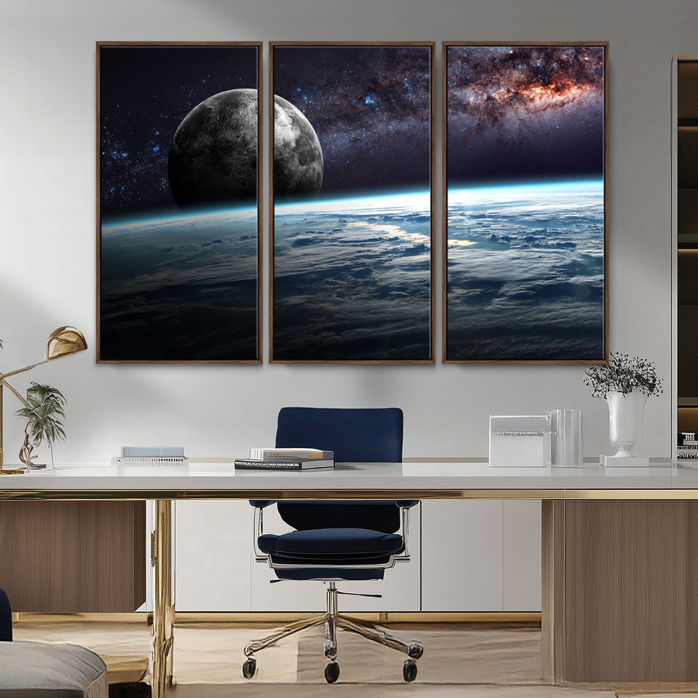 22395-MGV-FC-48X32-3P_Walnut-Space and Planet Canvas Print