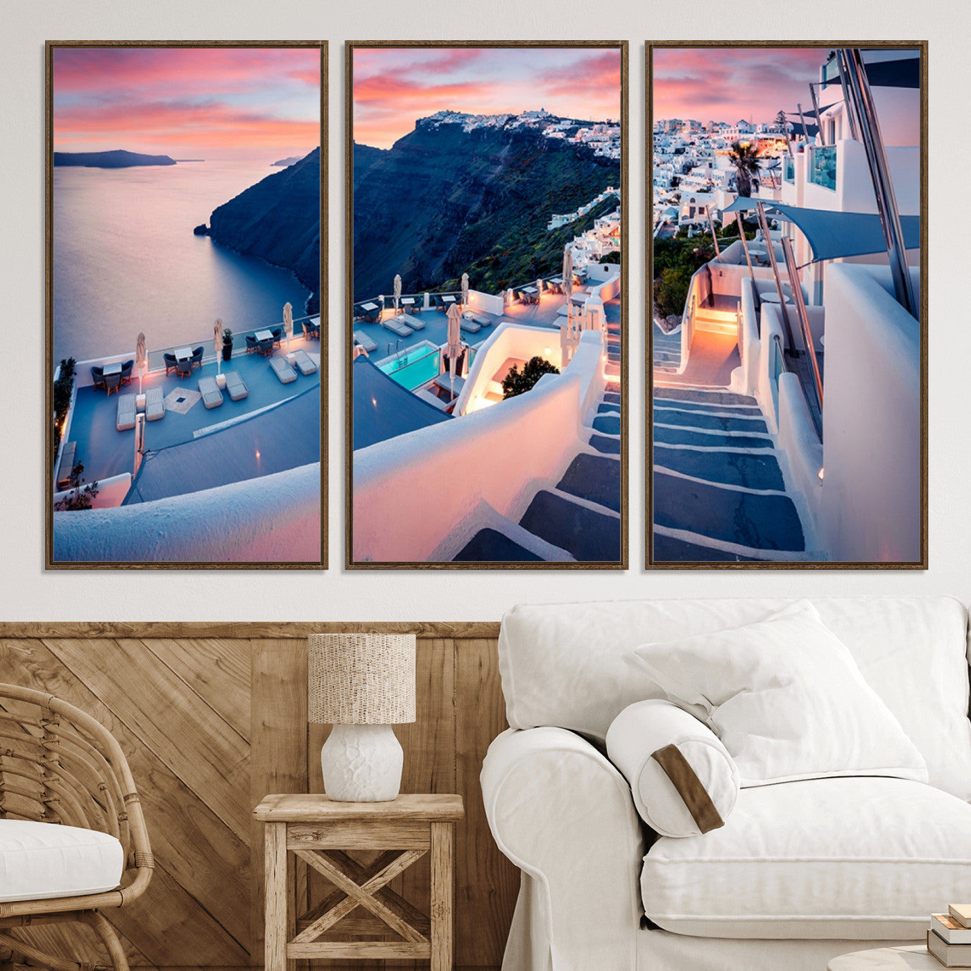 -Greece Santorini Wall Art Landscape Canvas Print