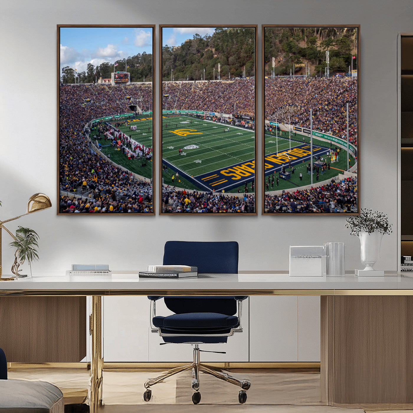 -University of California Golden Bears Football Team Print - Berkeley California Memorial Stadium Art