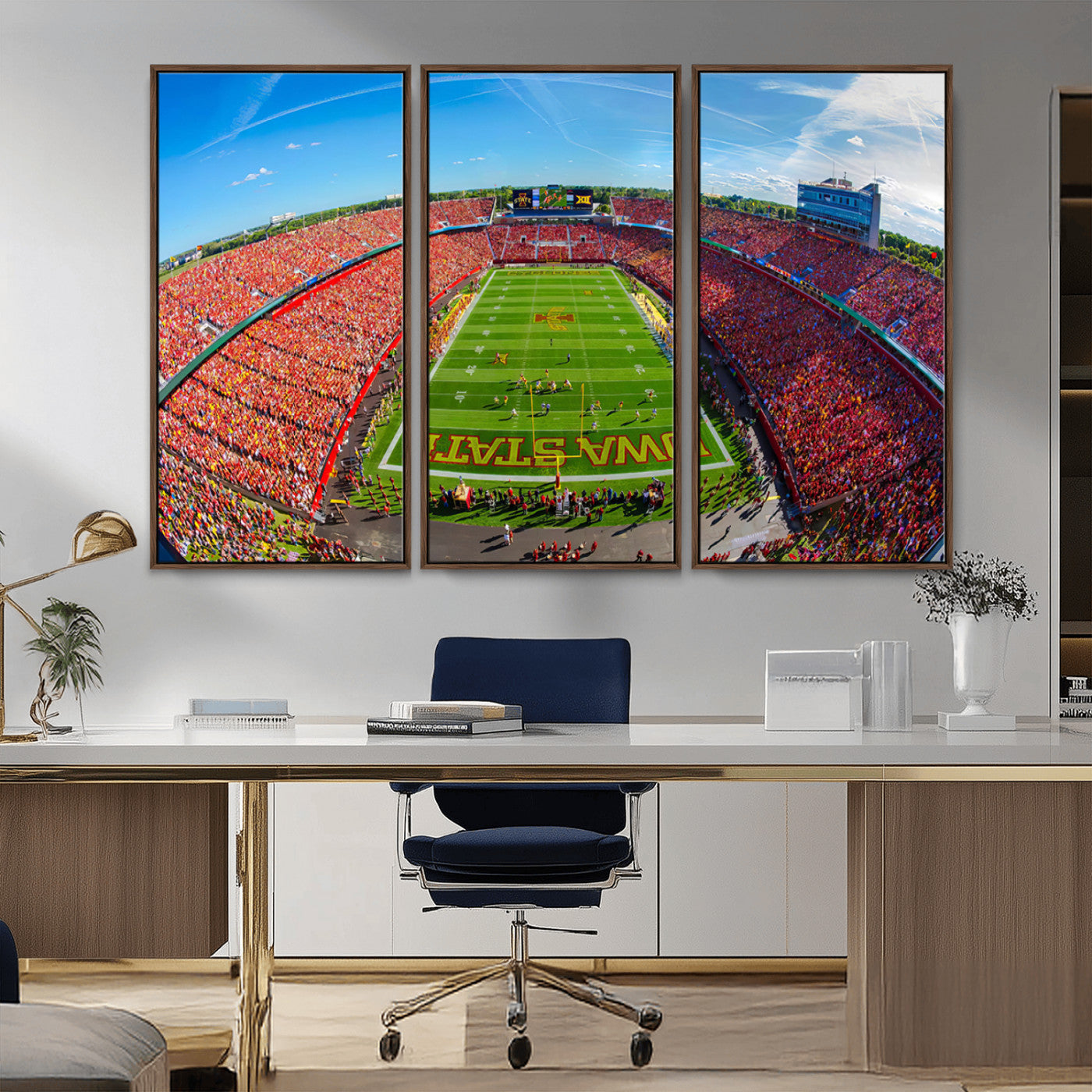 -Iowa State University Cyclones Football Team Print - Ames Jack Trice Stadium Art Canvas Print