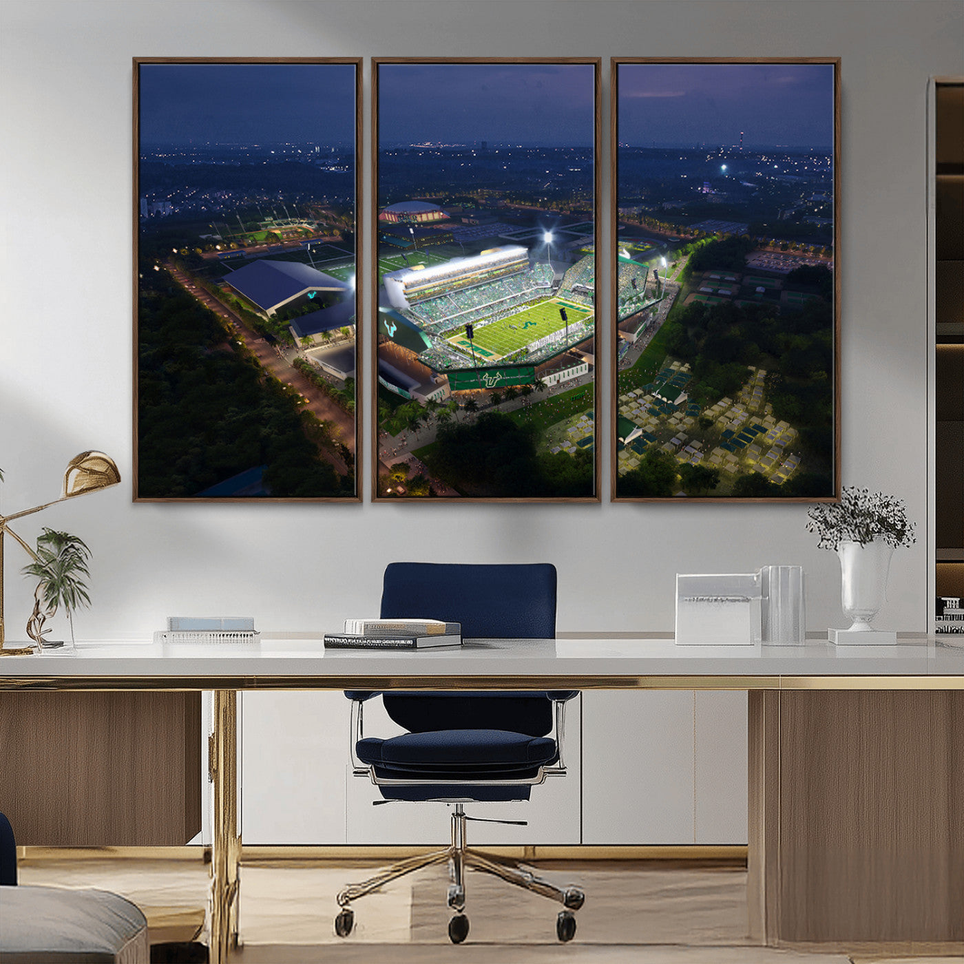 -The University of South Florida Bulls Football Team Print - Tampa USF Football Stadium Wall Art