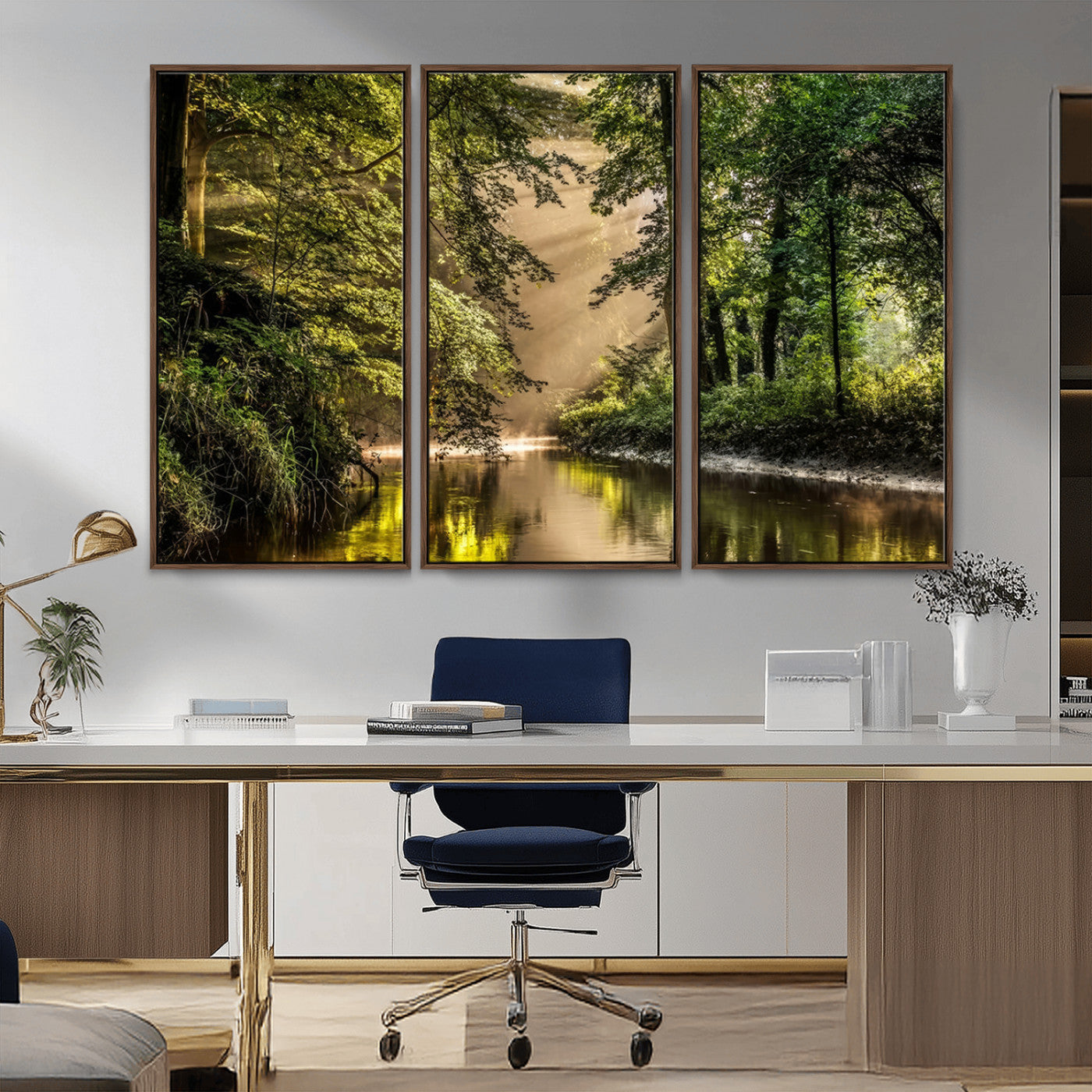 -Forest Wall Art Print | River Landscape Wall Art | Perfect for Farmhouse Wall Decor, Cabin Wall Art