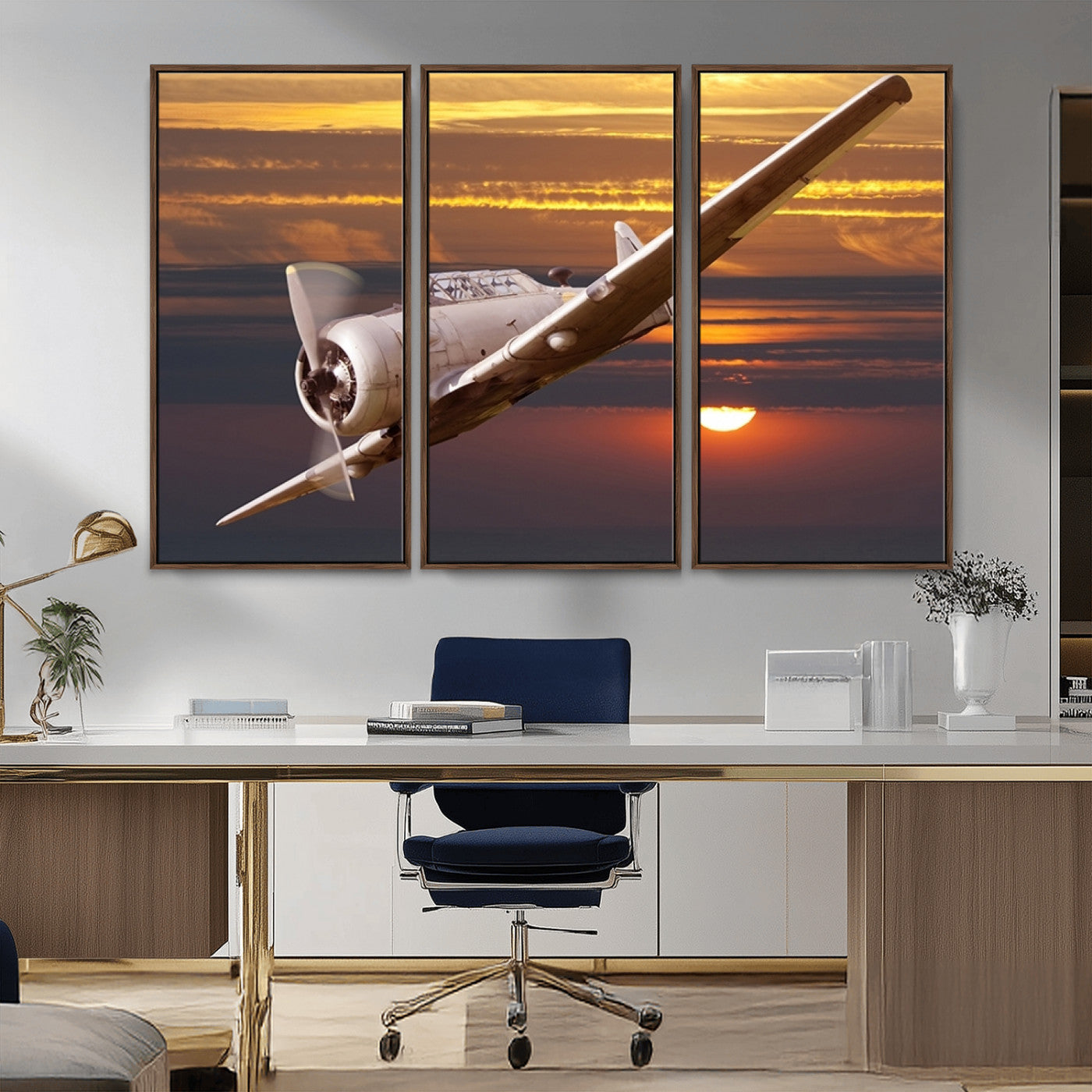 -Old War Plane Wall Art Canvas Print