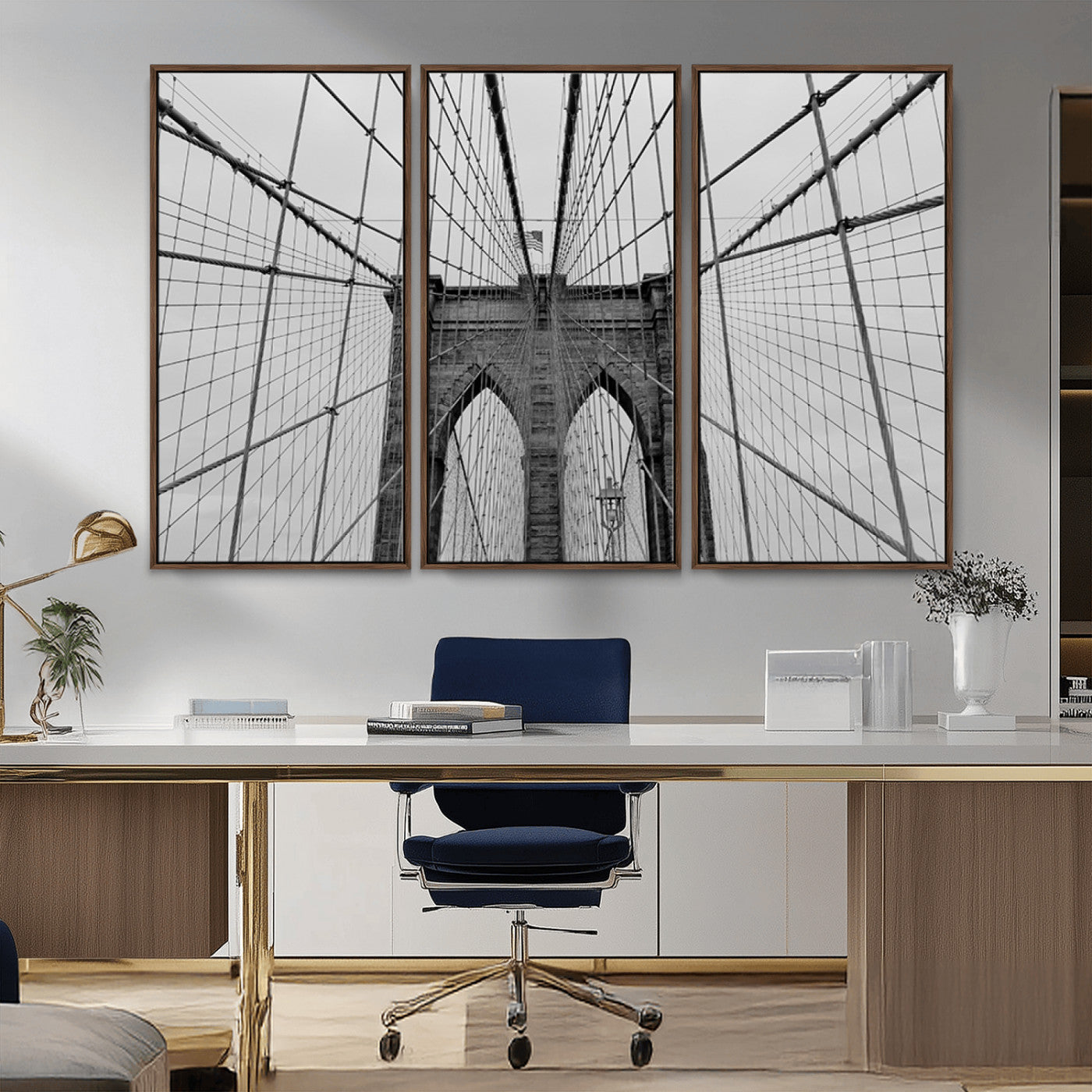 -Large Brooklyn Bridge Wall Art Canvas Print