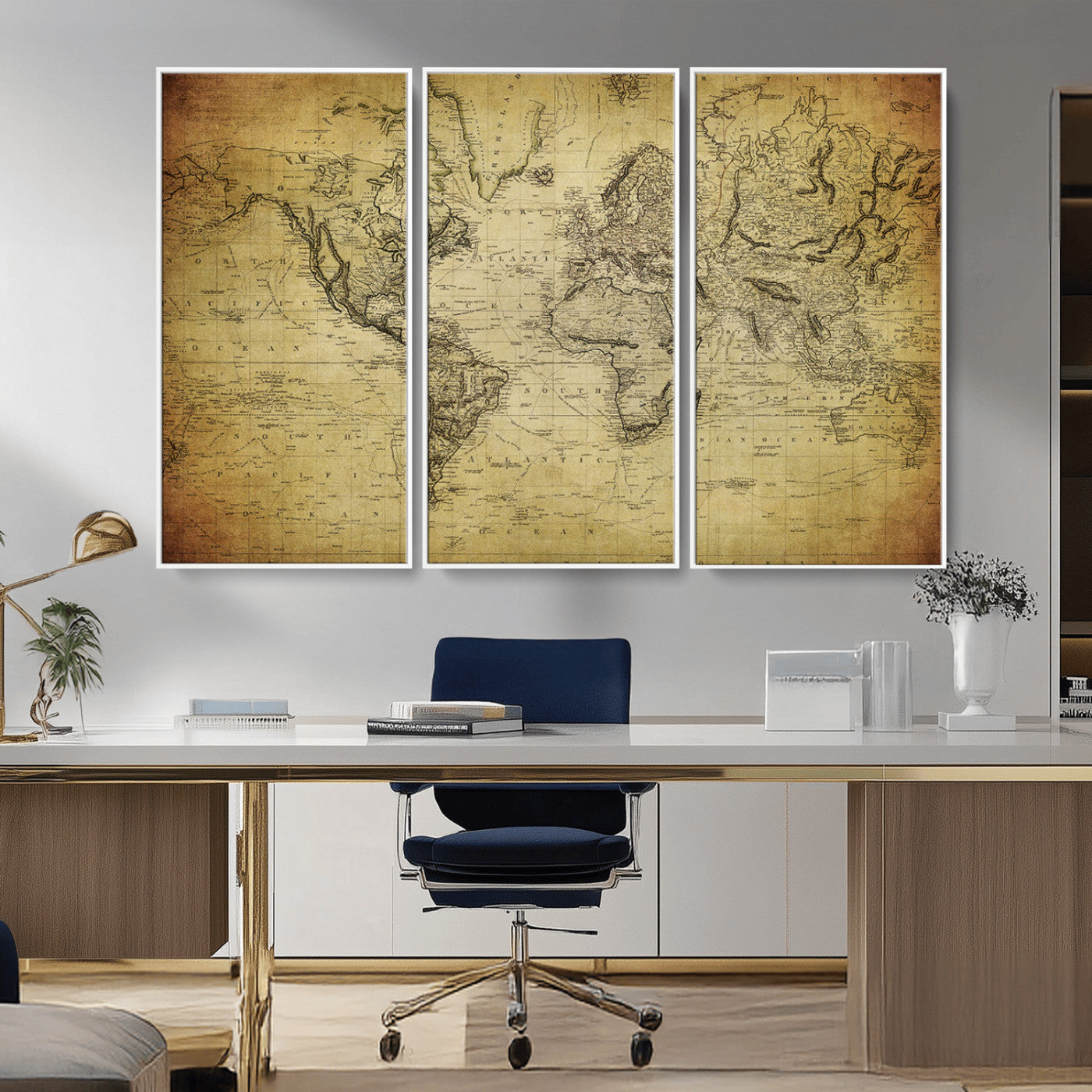 -Push Pin World Map Canvas Print – Travel Tracker Wall Art for Couples, Perfect Anniversary Gift for Home or Office Decor