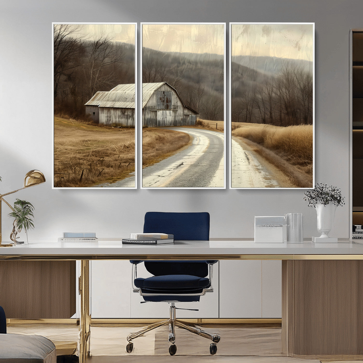 10376-MGV-CV-36X24-Vintage Barn for Farmhouse Wall Decor Canvas Print