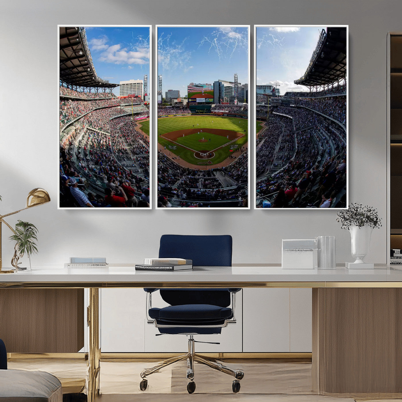 78608-MGV-CV-36X24-Truist Park Stadium Canvas Wall Art - Atlanta Braves Game Day Exclusive Decor