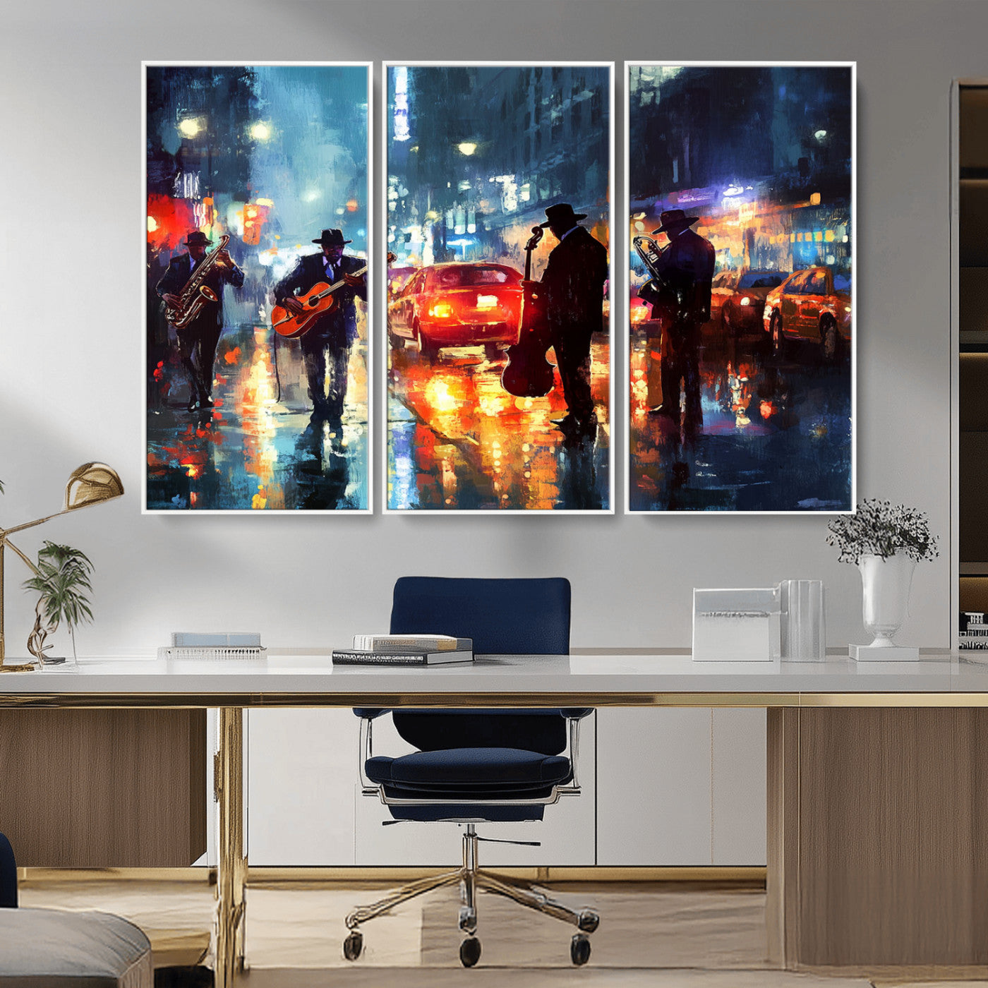 -African American Jazz Canvas - Abstract Music Wall Art Print - Abstract Jazz Wall Art Framed Prints