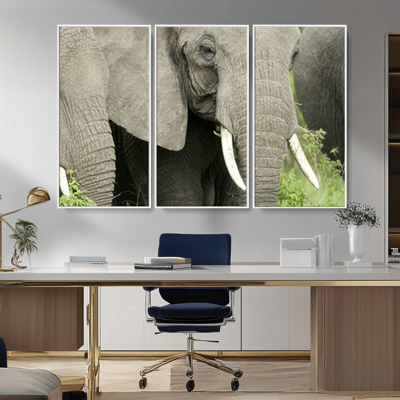 -Wild Elephant Wall Art Canvas Print