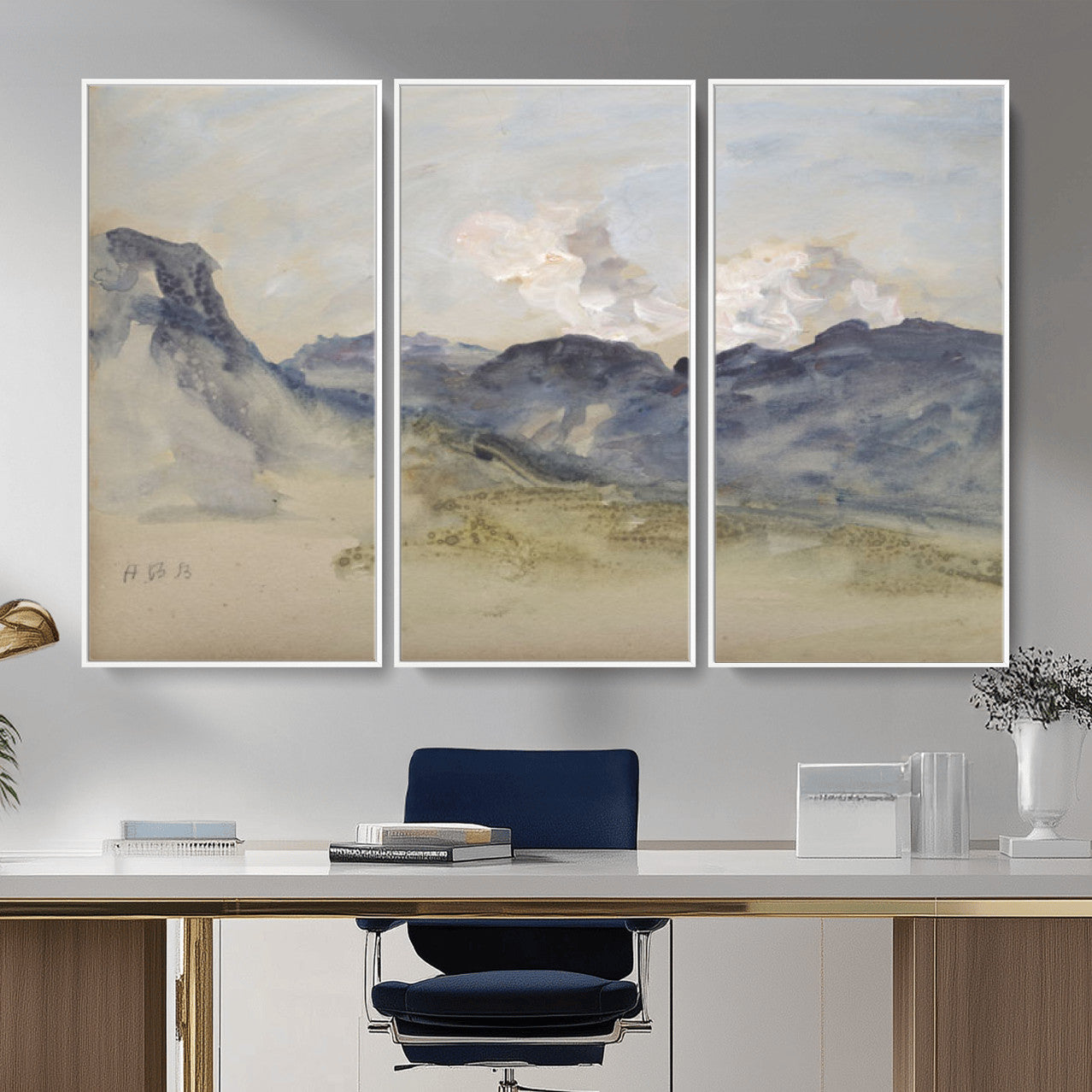 14644686-MGV-CV-36X24 - Alps Hercules Brabazon Brabazon Abstract Wall Art Canvas Print for Modern Home Decor
