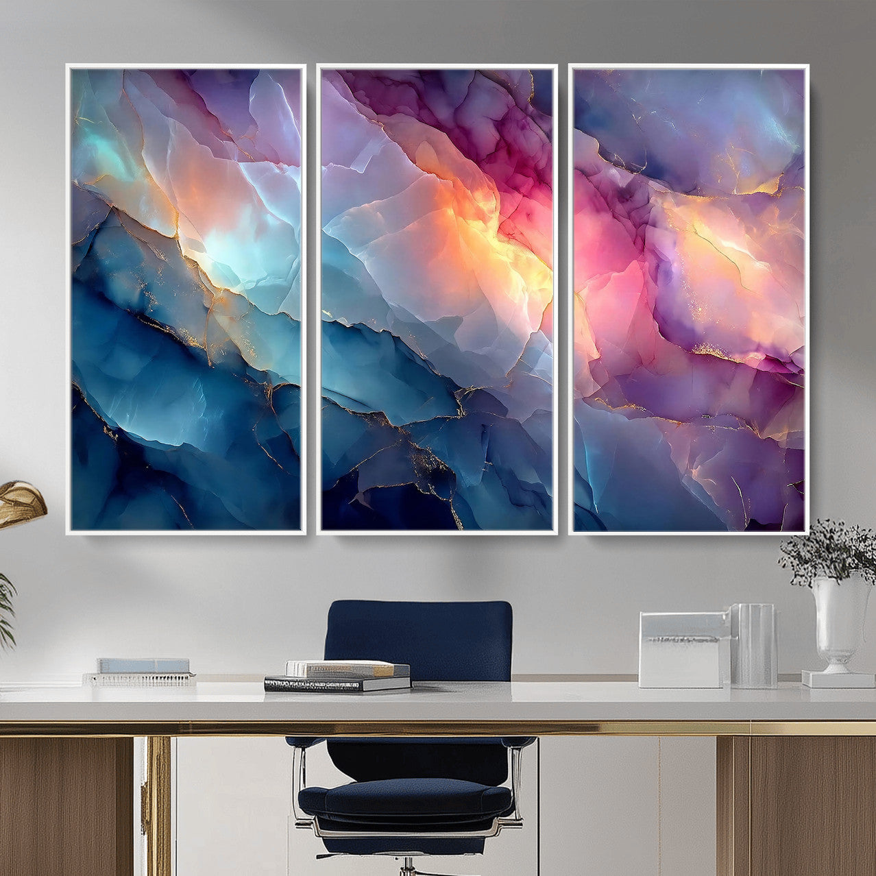 28163849-MGV-CV-36X24 - Colorful Abstract Canvas Wall Art Print, Vibrant Popup Color Art Print