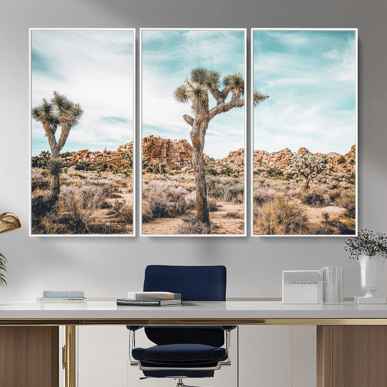 41451127-MGV-CV-36X24 - Joshua Tree National Park Canvas Wall Art Print, Desert Landscape Photography, Southwest Nature Decor - Ready to Hang