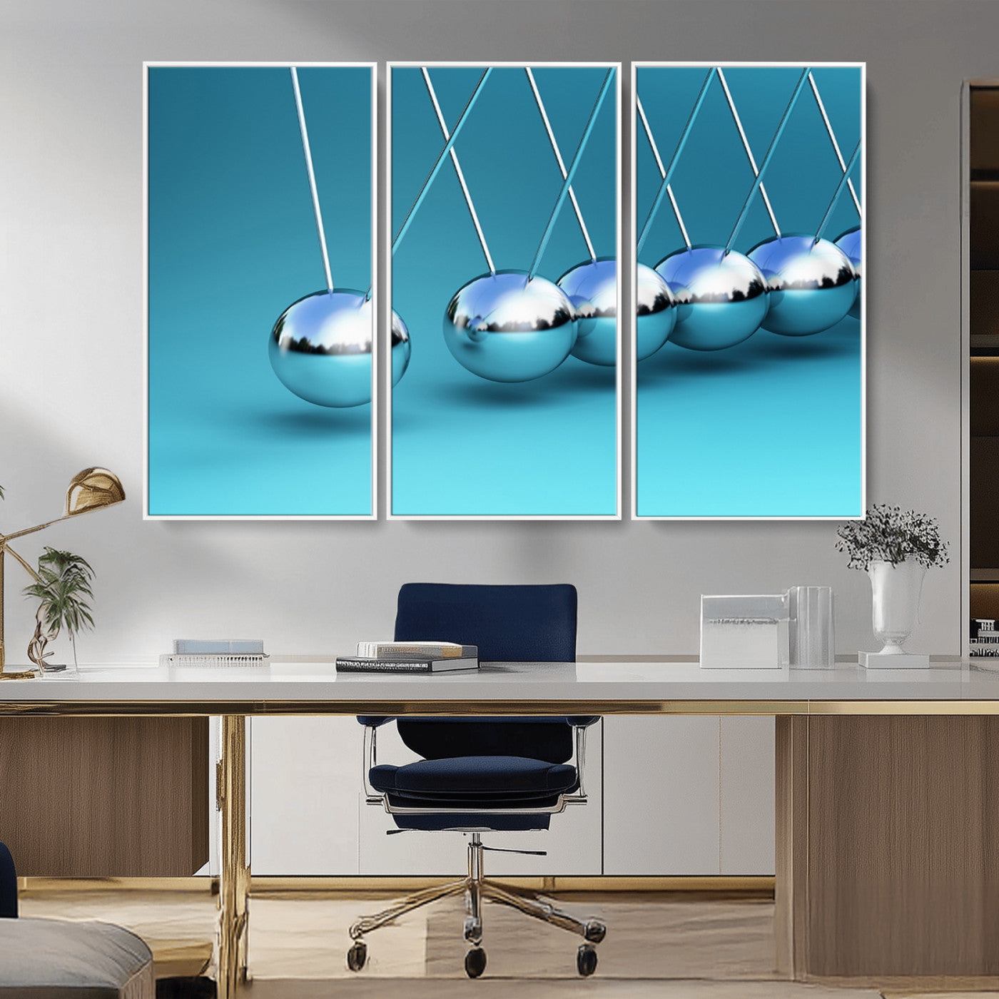 89467-MGV-FC-48X32-3P_White-Newton Wall Art Canvas Print