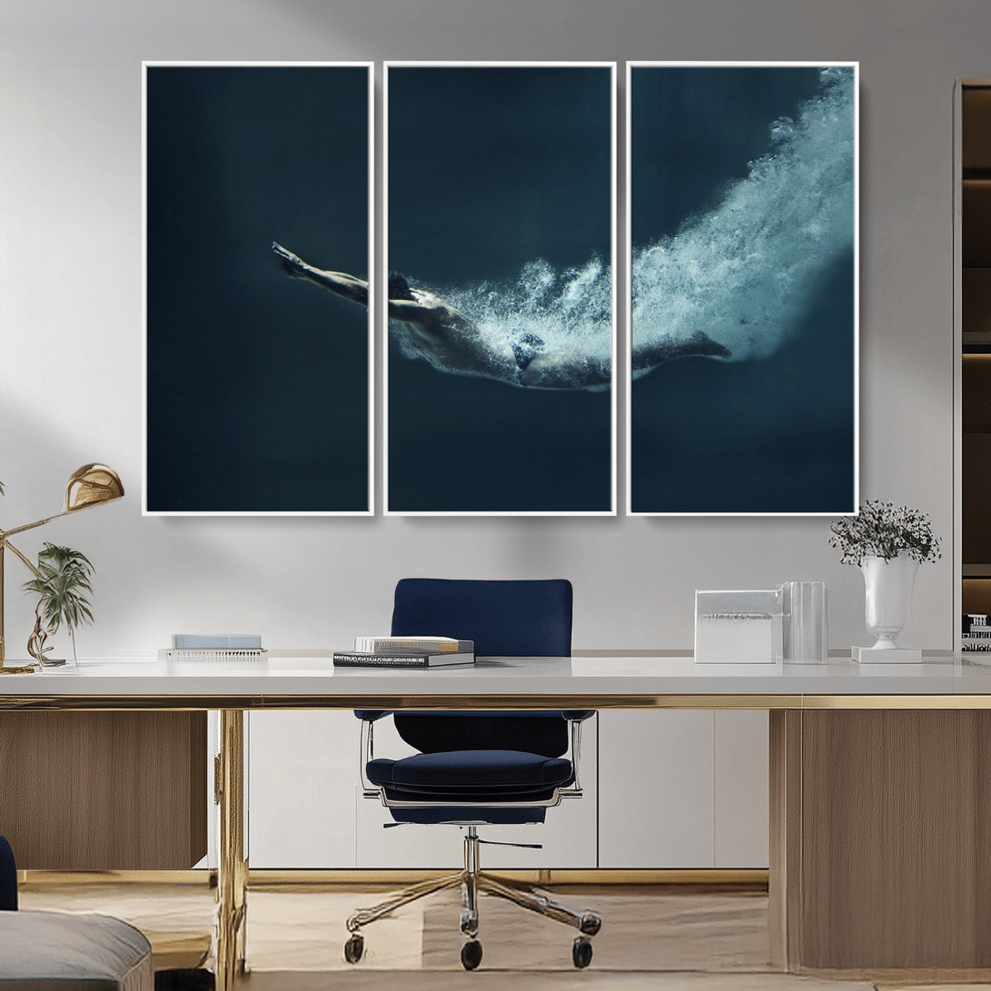 48463-MGV-CV-36X24-Swimmer Wall Art Canvas Print