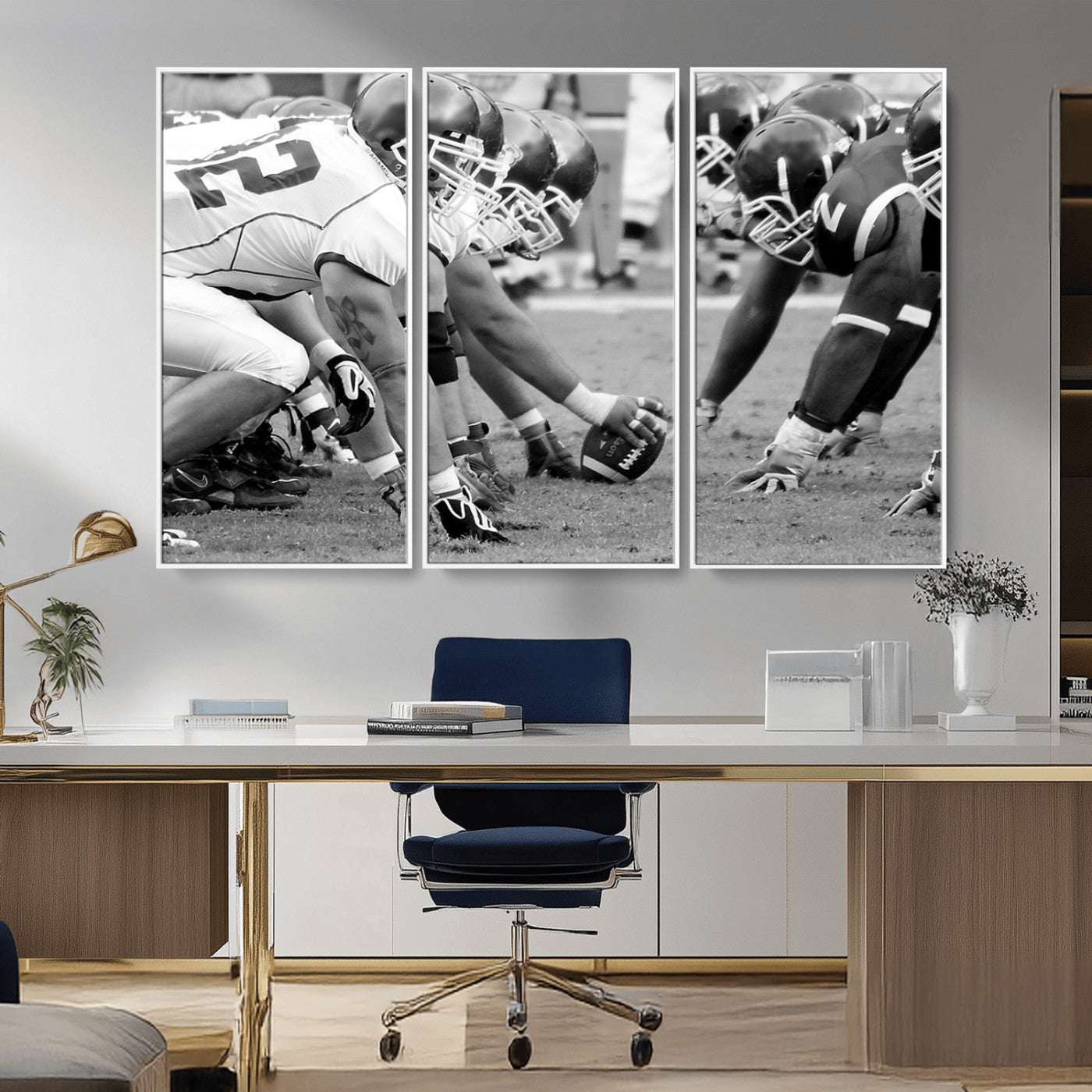 -American Football Player Wall Art Canvas Print