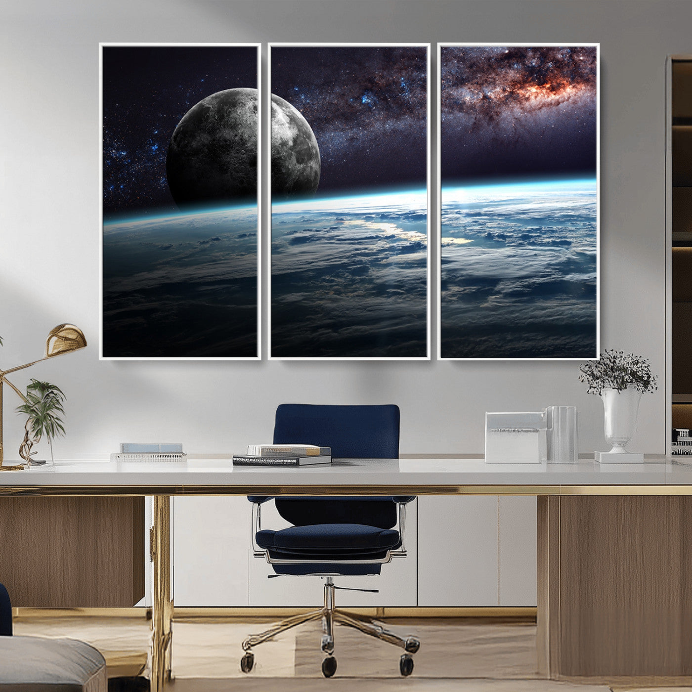 -Space and Planet Canvas Print