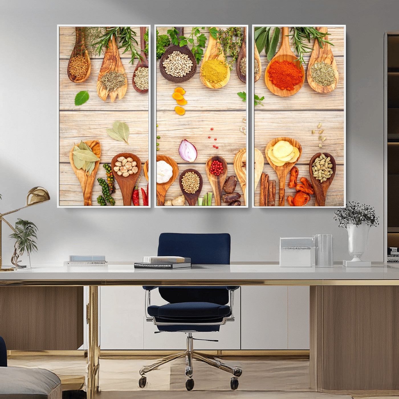 -Kitchen Spice on the Table Wall Art, Kitchen Spice Wall Art Canvas Print