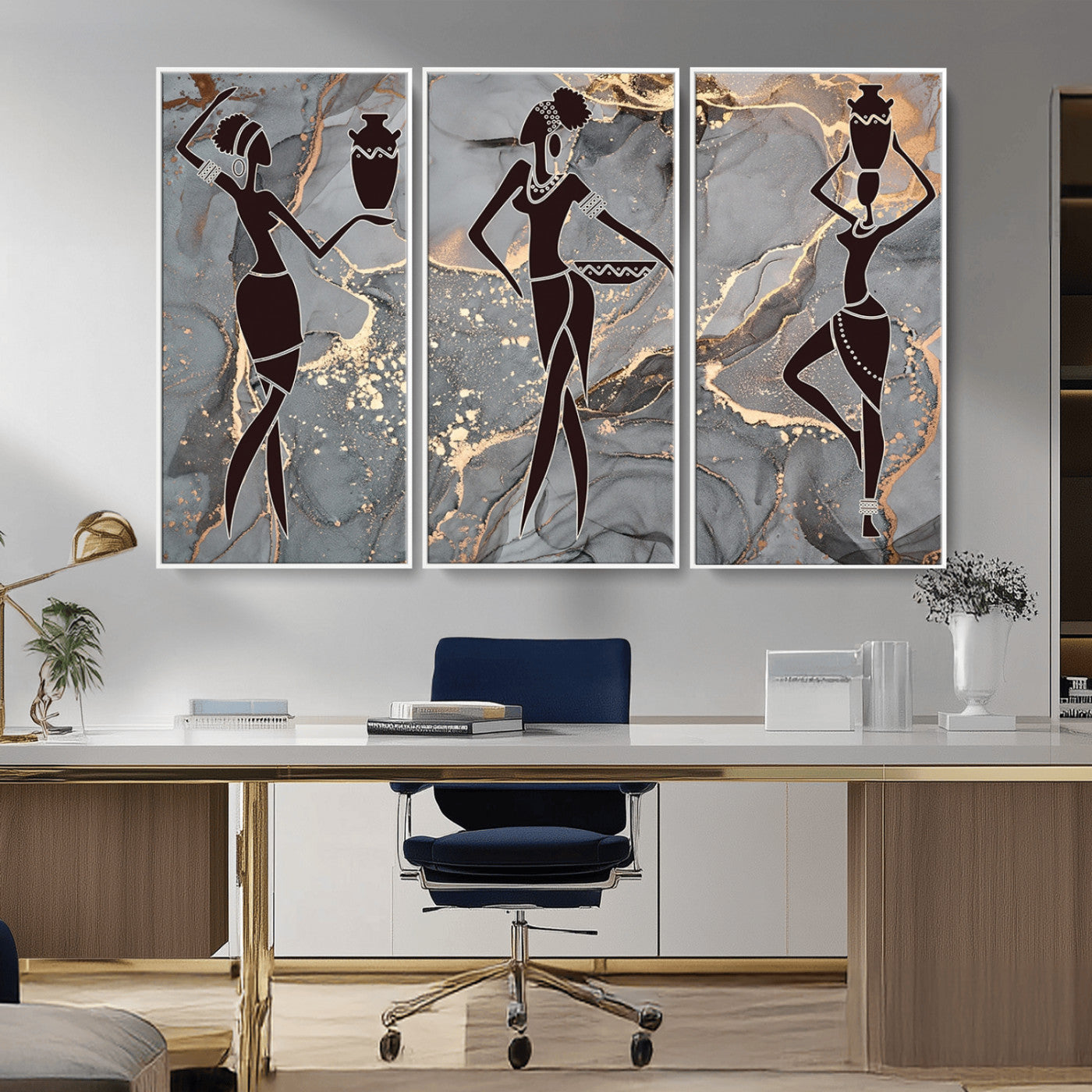 25097-MGV-CV-36X24-Abstract African Womens Art Canvas Print