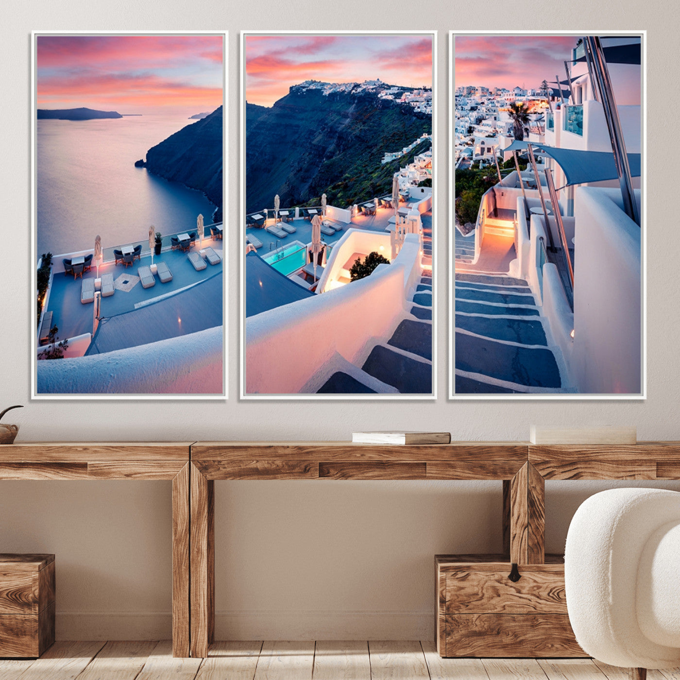 -Greece Santorini Wall Art Landscape Canvas Print