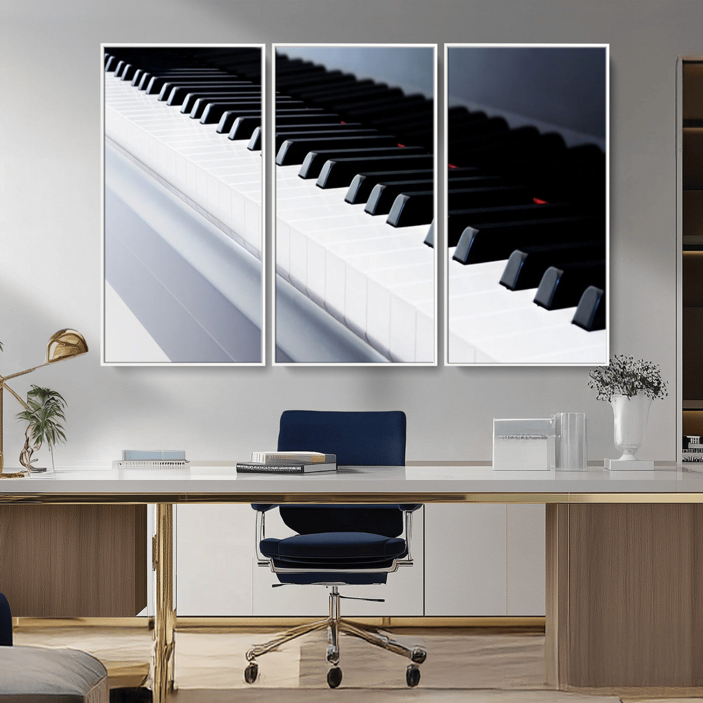 -Piano Artwork Canvas Wall Art Print