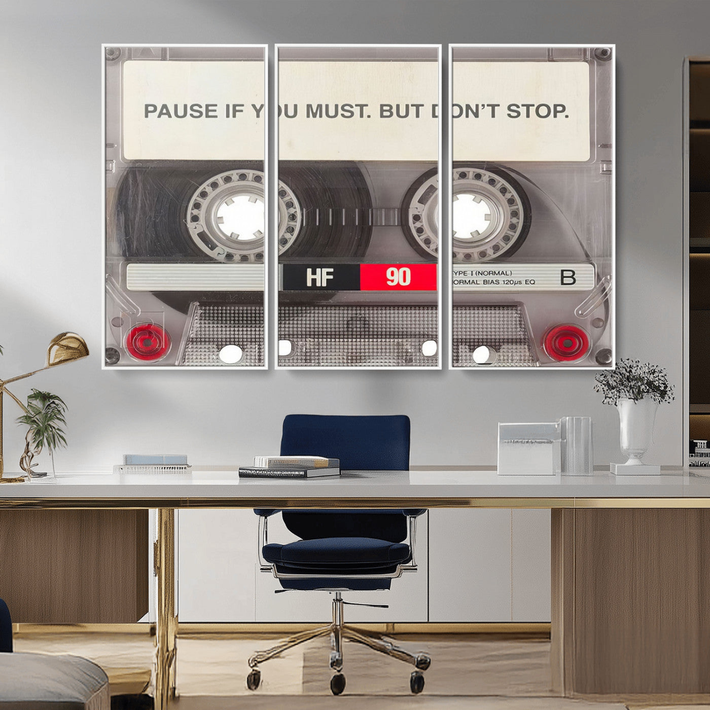-Music Cassette Iconic Wall Art Canvas Print