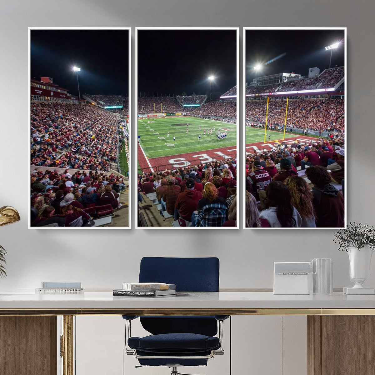 56191-MGV-CV-36X24 - Washington Grizzly Stadium American Football Wall Art Canvas Print, Sports Wall Art Print, Game Room Decor-1