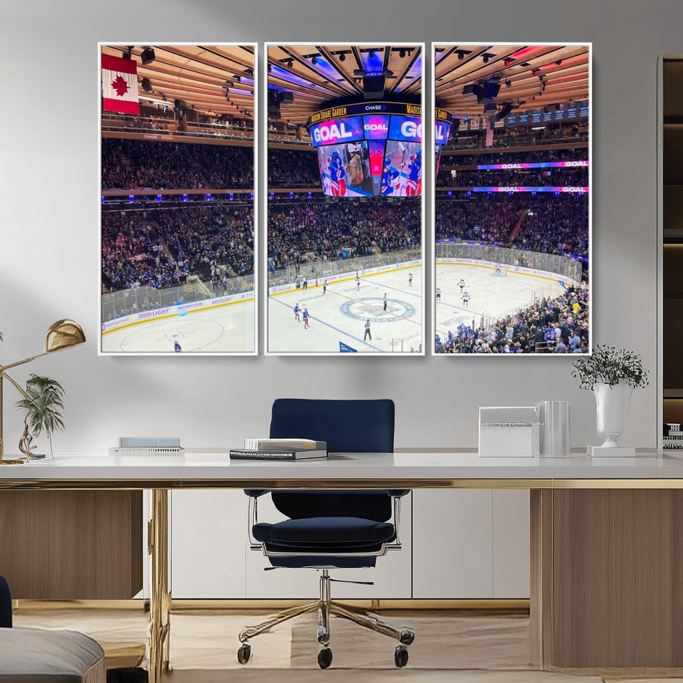 -Madison New York Rangers Hockey Stadium Wall Art Canvas Print