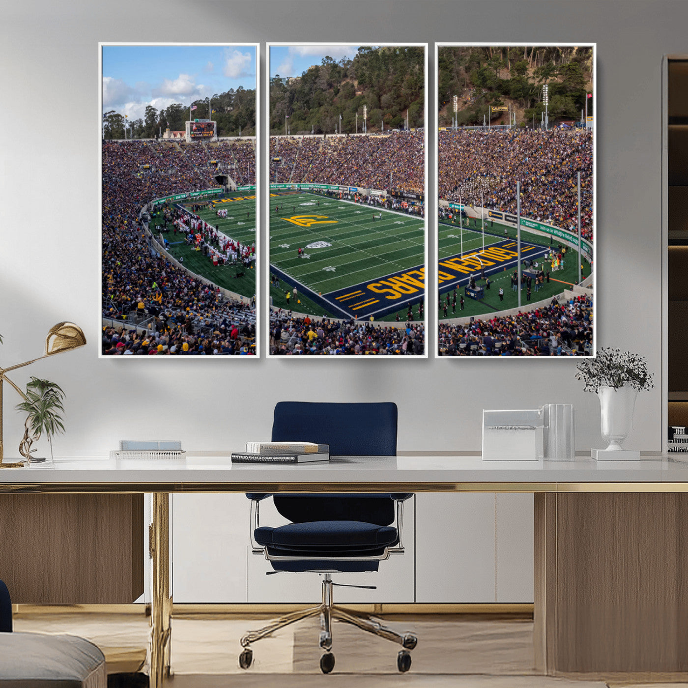 -University of California Golden Bears Football Team Print - Berkeley California Memorial Stadium Art