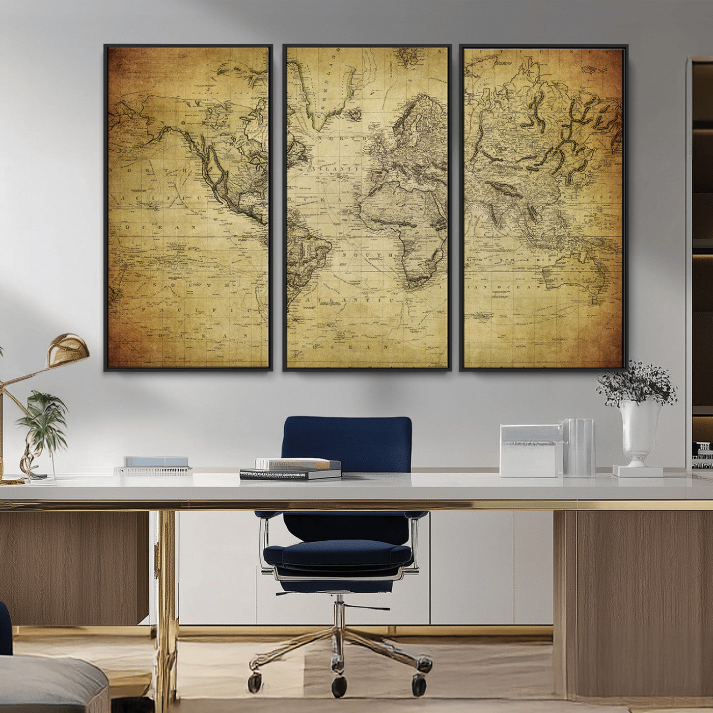 -Push Pin World Map Canvas Print – Travel Tracker Wall Art for Couples, Perfect Anniversary Gift for Home or Office Decor